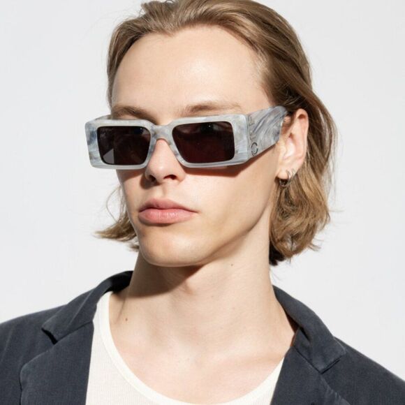 Off-White MILANO Women Sunglasses Marble Grey Square OERI097 0807 NEW AUTHENTIC main image 3